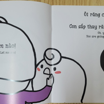 Sách Ehon Miu Miu Tự Lập Phần 1 Song Ngữ - Thay Răng Sữa