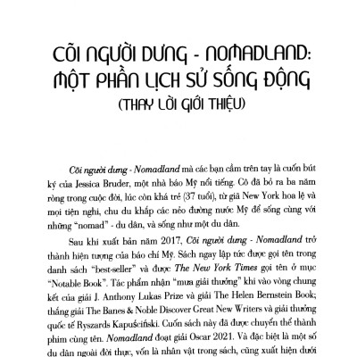 Nomadland - Cõi người dưng - Đời Du Dân Mỹ Thế Kỷ 21