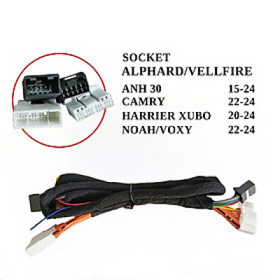 Dây cắm Amply/DSP TOYOTA, kết nối đầu nguyên bản cho xe ô tô Toyota Camry, Senna 21, Highlander 21, Avalon.