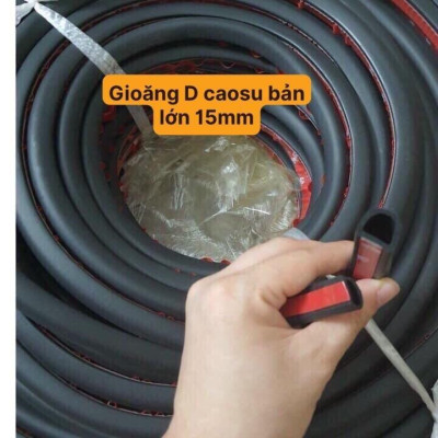 Gioăng D caosu bản lớn nhất 14mm nẹp cánh cửa xe giúp khít khe cửa ô tô