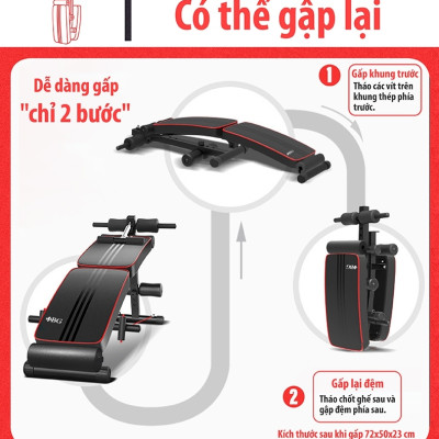 Ghế tập bụng cong có chốt gập SIT UP model 119 mới BG (hàng nhập khẩu)