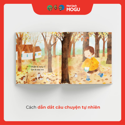 Truyện Ehon bé 1-2-3 tuổi - Đi dạo trên lá vàng mùa thu