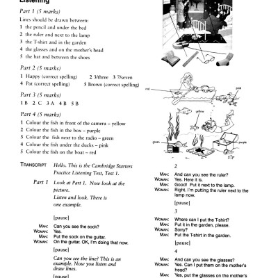 Cambridge Young Learners English Tests 6 Starters Answer Booklet