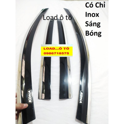 Vè Che Mưa Xe Huyndai Kona 2022-2018 Mẫu Chỉ Mạ Crom cao Cấp