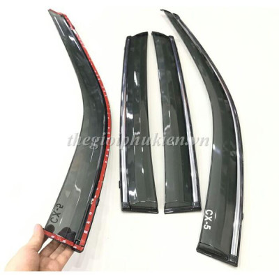 Bộ vè che mưa Mazda Cx-5, CX5 2018-2021 chỉ mạ Crom cao cấp