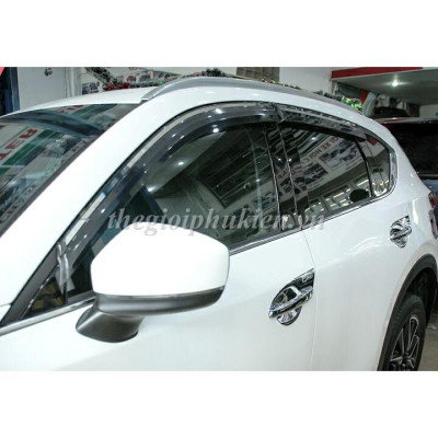 Bộ vè che mưa Mazda CX-5, CX5 2014-2017 chỉ mạ Crom cao cấp
