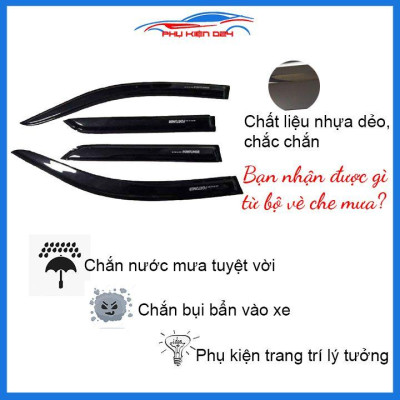 Vè mưa Fortuner 2017-2018-2019-2020 vè đen che mưa bảo vệ trang trí xe