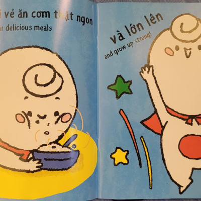 Sách Ehon Miu Bé Nhỏ Phần 2 Song Ngữ - Đừng Biếng Ăn Nhé