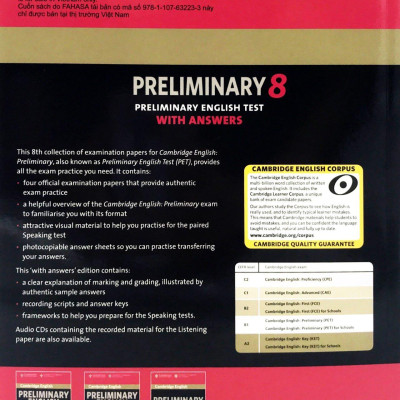 Cambridge English Preliminary - Preliminary English Test 8 with Answers (reprint edition)