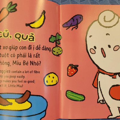 Sách Ehon Miu Bé Nhỏ Phần 2 Song Ngữ - Đừng Biếng Ăn Nhé
