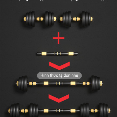 Bộ Tạ Tập Tay Đa Năng Điều Chỉnh 2 in 1 Kết Hợp Tạ Đẩy (40kg)