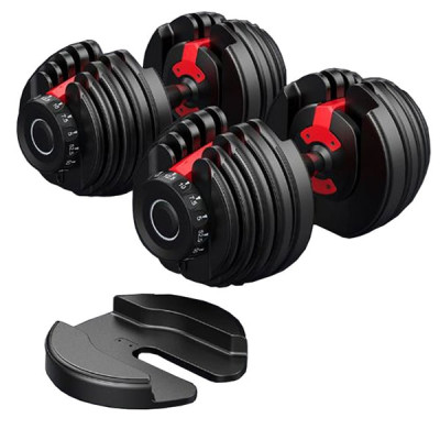 Bộ 2 tạ tay điều chỉnh 552 từ 5 - 52.5 Lbs (tương đương 2.27 - 24Kg) kèm khay đựng nhỏ gọn tiện lợi T THIEN TRUONG SPORT