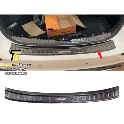 Combo ỐP BẬC CỐP VÀ BẬC CỬA xe Kia Cerato 2019-2021 vân Carbon