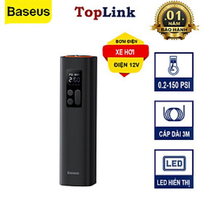 Máy Bơm Lốp Xe Thế Hệ Mới Baseus Super Mini Inflator Pump Hàng Nhập Khẩu Chính Hãng
