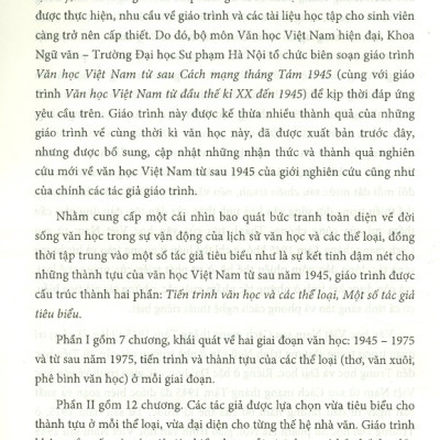 Văn Học Việt Nam Từ Sau Cách Mạng Tháng Tám 1945