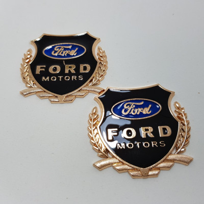 Bộ 2 Huy hiệu LOGO THƯƠNG HIỆU ô tô hình bông lúa