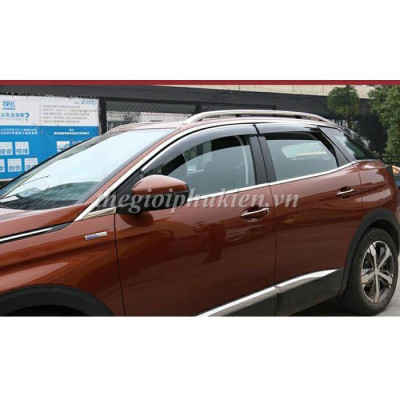 Bộ vè che mưa Peugeot 3008 chỉ mạ Crom cao cấp