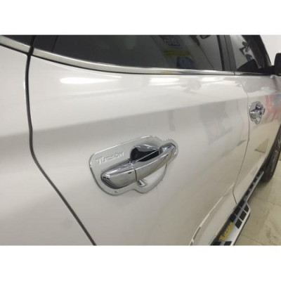Bộ ốp tay nắm, hõm cửa xe dành cho Hyundai Tucson 2016-2021 -mạ Crom