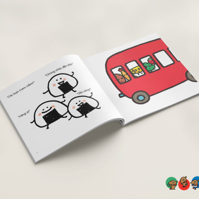 Truyện Ehon bé 1-2-3 tuổi - Xe Buýt Bento