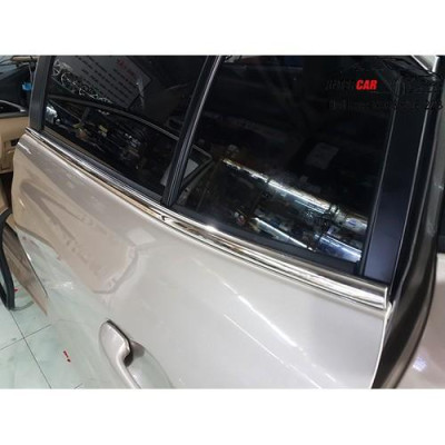 Nẹp chân kính xe dành cho Toyota Vios 2019-2020-2021 - Inox Sáng bóng