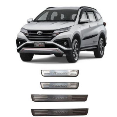 BỘ NẸP BƯỚC CHÂN TRONG NGOÀI INOX DÀNH CHO XE TOYOTA RUSH 2018-2019