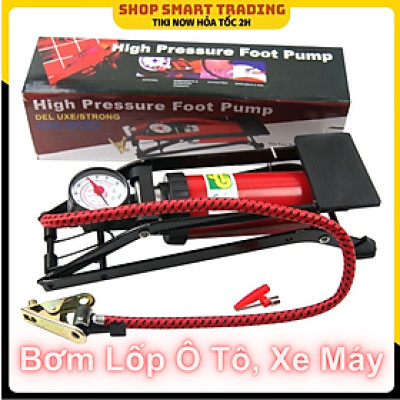 Dụng cụ bơm hơi bánh xe đạp chân đa năng mini tiện dụng dùng cho xe đạp, xe máy