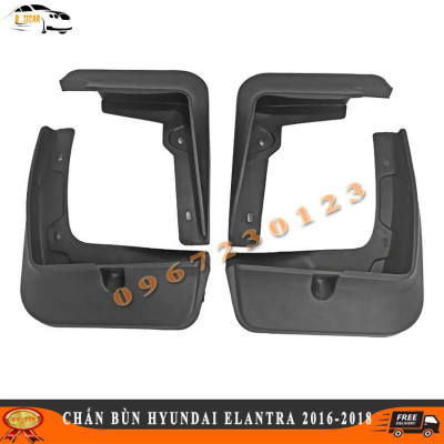Bộ 4 Chắn Bùn Ô TÔ Hyundai Elantra 2016-2018 Nhựa Dẻo ABS