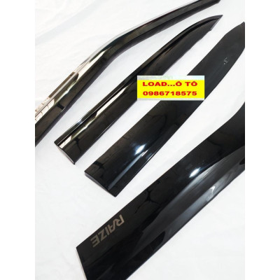 Bộ vè Che Mưa Xe Toyota Raize 2023-2021 Màu Đen Cao Cấp, Trang Bị Sẵn Keo Dán 3M