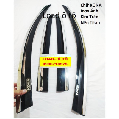 Vè Che Mưa Xe Huyndai Kona 2022-2018 Mẫu Chỉ Mạ Crom cao Cấp