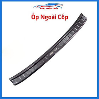 Ốp chống trầy cốp Cerato 2019-2020-2021-2022 thép không gỉ vân Cacbon bảo vệ xe chống va đập