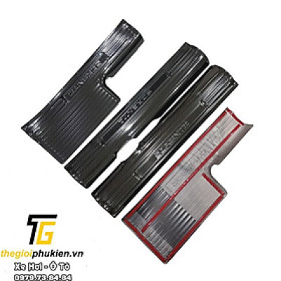 Bộ Ốp bậc cửa, Nẹp bước chân Kia Sorento 2021 vân Carbon