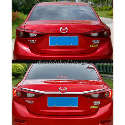 Ốp trang trí tay mở cốp sau Mazda 3 2015-2018 mạ Crom cao cấp