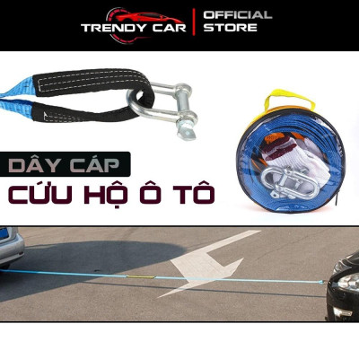 DÂY CÁP DÙ CHUYÊN DỤNG KÉO CỨU HỘ XE Ô TÔ - TẢI TRỌNG 3 TẤN VÀ TẢI TRỌNG 8 MÉT