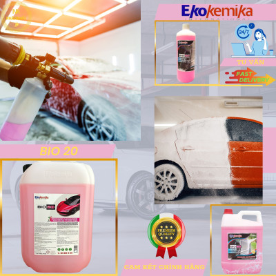 Bio 20 - 5 lít - Dung dịch rửa xe không chạm - Nước rửa xe bọt tuyết - Ekokemika