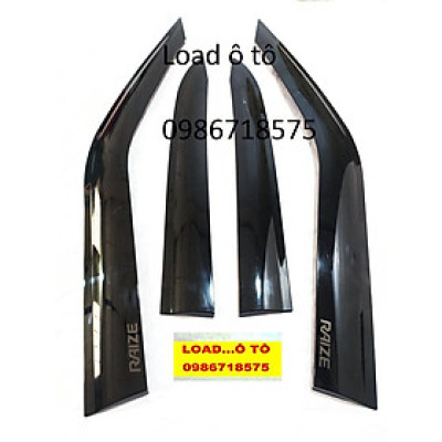 Bộ vè Che Mưa Xe Toyota Raize 2023-2021 Màu Đen Cao Cấp, Trang Bị Sẵn Keo Dán 3M