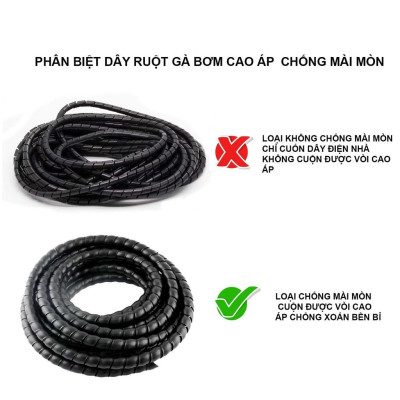 Dây bọc bảo vệ dây rửa xe cao áp, ống bảo vệ tuy ô thủy lực máy xúc chống mài mòn hiệu quả