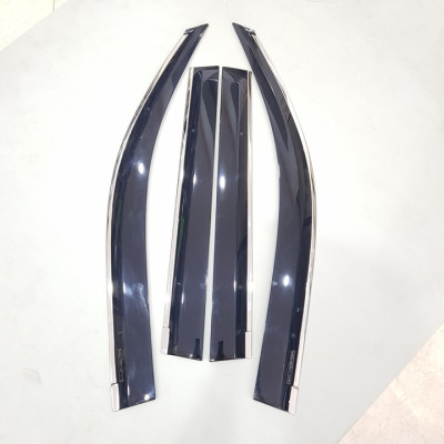 Bộ vè che mưa dành cho xe Toyota Land Cruiser Prado viền INOX cao cấp