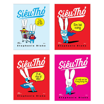 Combo 4 Cuốn Siêu Thỏ - (Tặng Kèm Bookmark Thiết Kế AHA)
