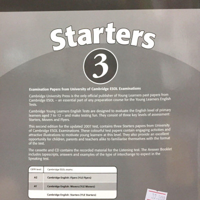 Cambridge Young Learners English Tests Second edition Starters 3 Answer Booklet