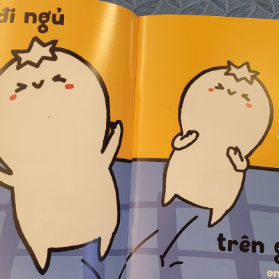 Sách Ehon Miu Bé Nhỏ Phần 1 Song Ngữ - Đừng Thức Khuya Nhé
