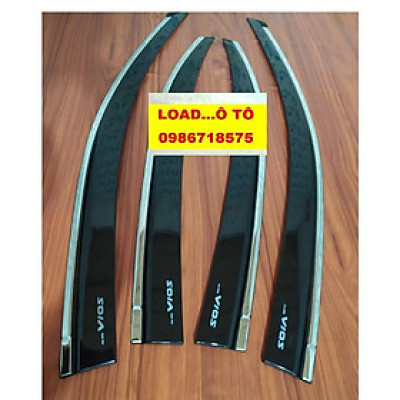 Vè mưa Che Mưa Xe Toyota Vios 2022-2019 chỉ Inox Loại cao cấp Vios 2019 - 2022, Vè che mưa Chỉ Inox Vios 2019 - 2022