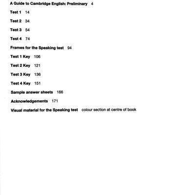 Cambridge English Preliminary - Preliminary English Test 8 with Answers (reprint edition)