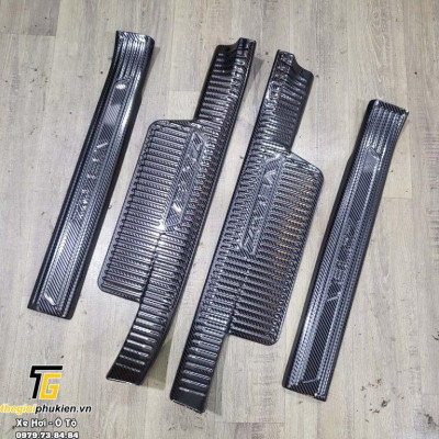 Bộ Ốp bậc cửa, Nẹp bước chân carbon, cacbon Toyota Veloz