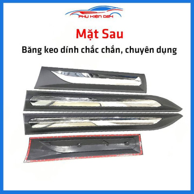 Bộ ốp nẹp sườn Fortuner 2017-2018-2019-2020-2021-2022 bản to trang trí làm đẹp xe