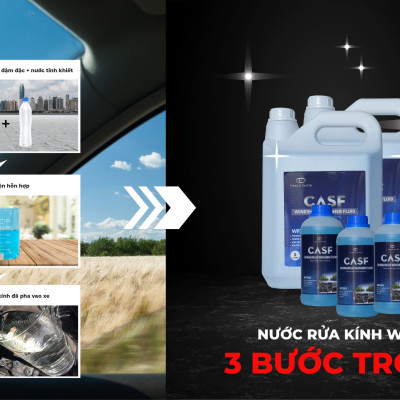 Nước rửa kính xe ô tô THACO CASF dùng cho xe TOYOTA, MAZDA, KIA - Không cần pha - Tiêu chuẩn Nhật Bản
