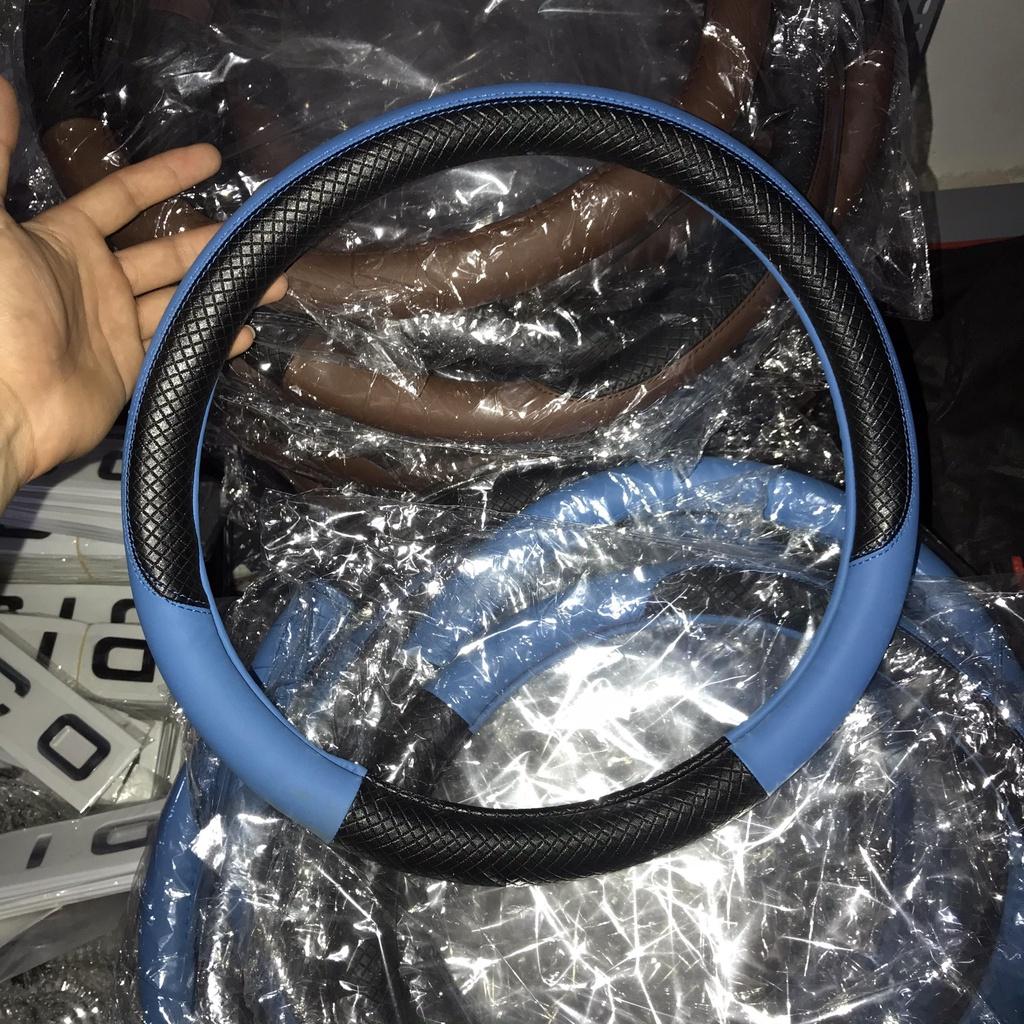 Bọc vô lăng da TpU chỉ viền, phối màu Size 38 cm cho ô tô 4 đến 7 chỗ