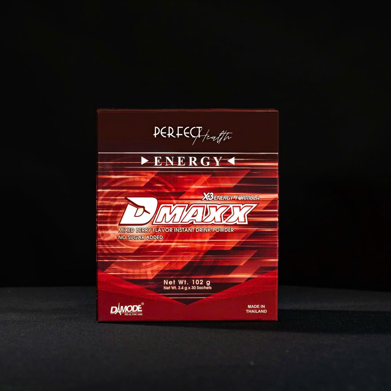 DMAXX thức uống bổ sung vitamin năng lượng không đường DAMODE 26 gói dùng thử màu đỏ