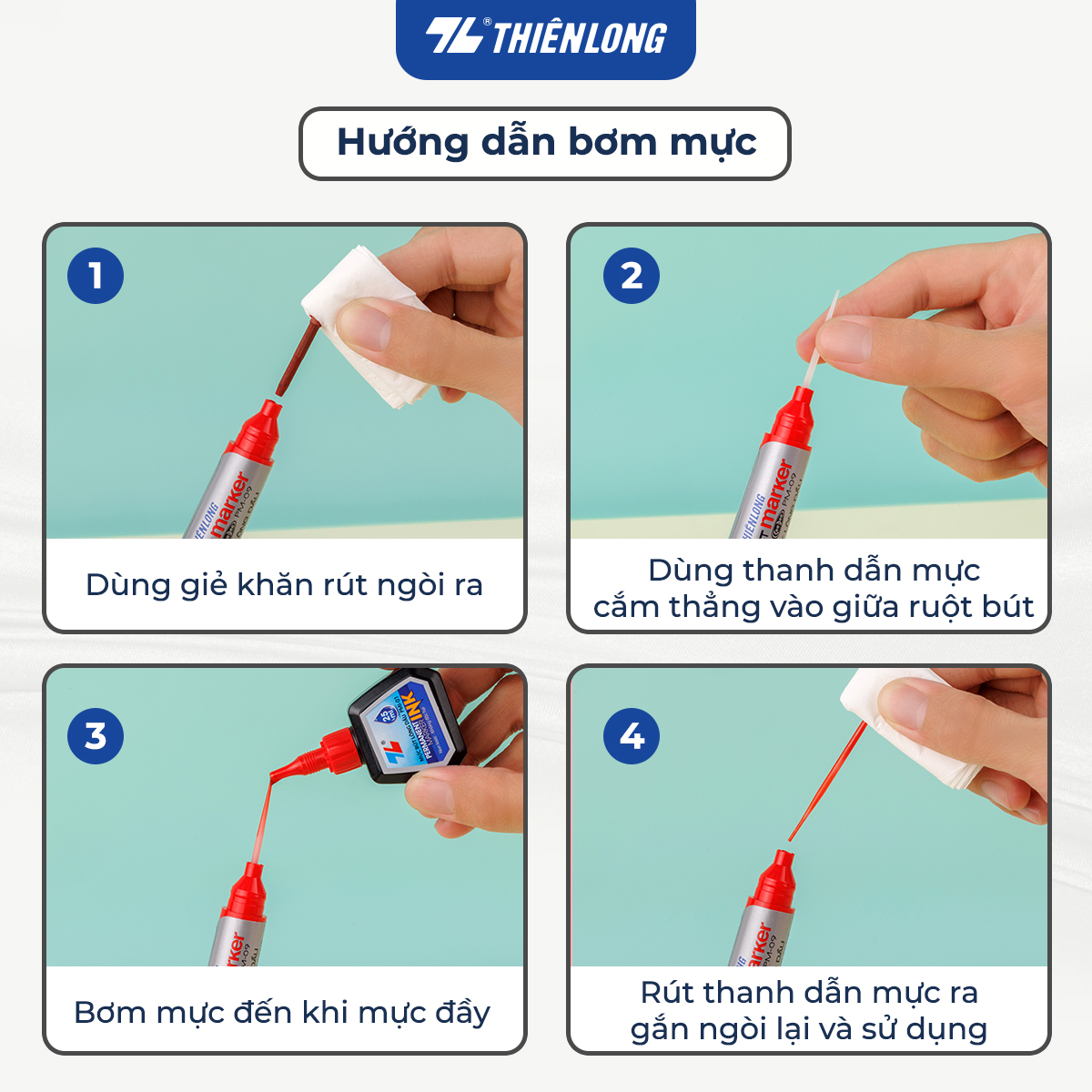 Combo 10 Bút lông dầu Thiên Long PM-09