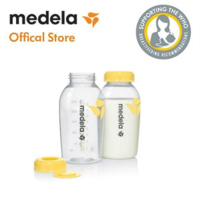 Bình trữ sữa Medela PP 150ml/250ml - Nắp bình tách rời có thể lắp núm ty vào cho bé bú