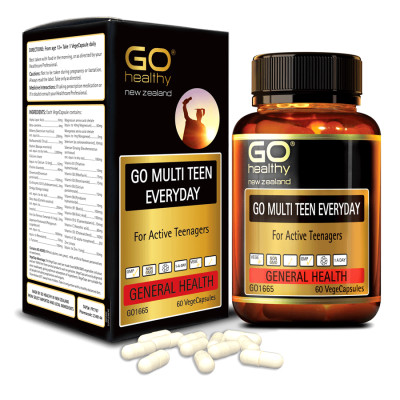 GO MULTI TEEN EVERYDAY 60 VIÊN- Viên uống cho tuổi teen nhập khẩu chính hãng GO Healthy New Zealand